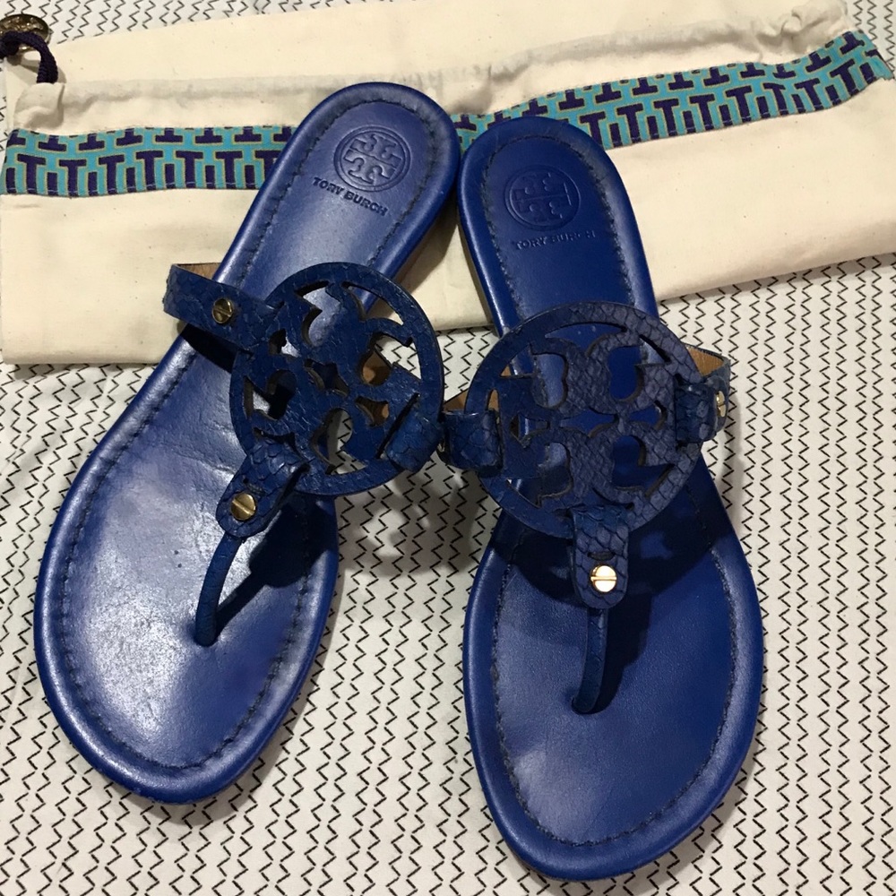 ROYAL BLUE TORY BURCH MILLER SANDAL